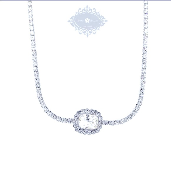 Bittersweet Fashion Silver Tone Rhinestone Choker ✨ - Picture 3 of 5